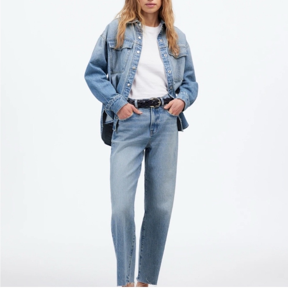 Madewell Blue Straight Leg Denim Jeans